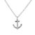 Modern Gabriel & Co. Lusso 14k White Gold 0.09ctw Diamond Anchor Pendant Necklace For Sale - Image 3 of 7