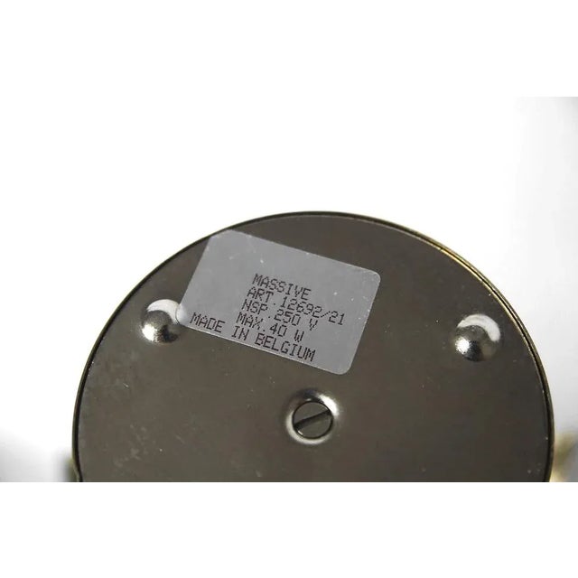 Gold Belgian Brass Hollywood Regency Lamps from Massive, 1970s, Set of 2 For Sale - Image 8 of 10