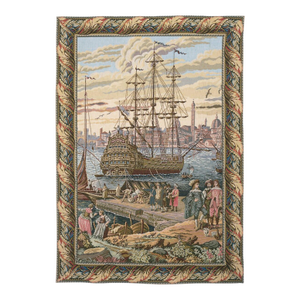 Merchants' Ship Loom Woven Tapestry - 175 X 140 Cm (5'9" X 4'7") - Requires Rod Size 4