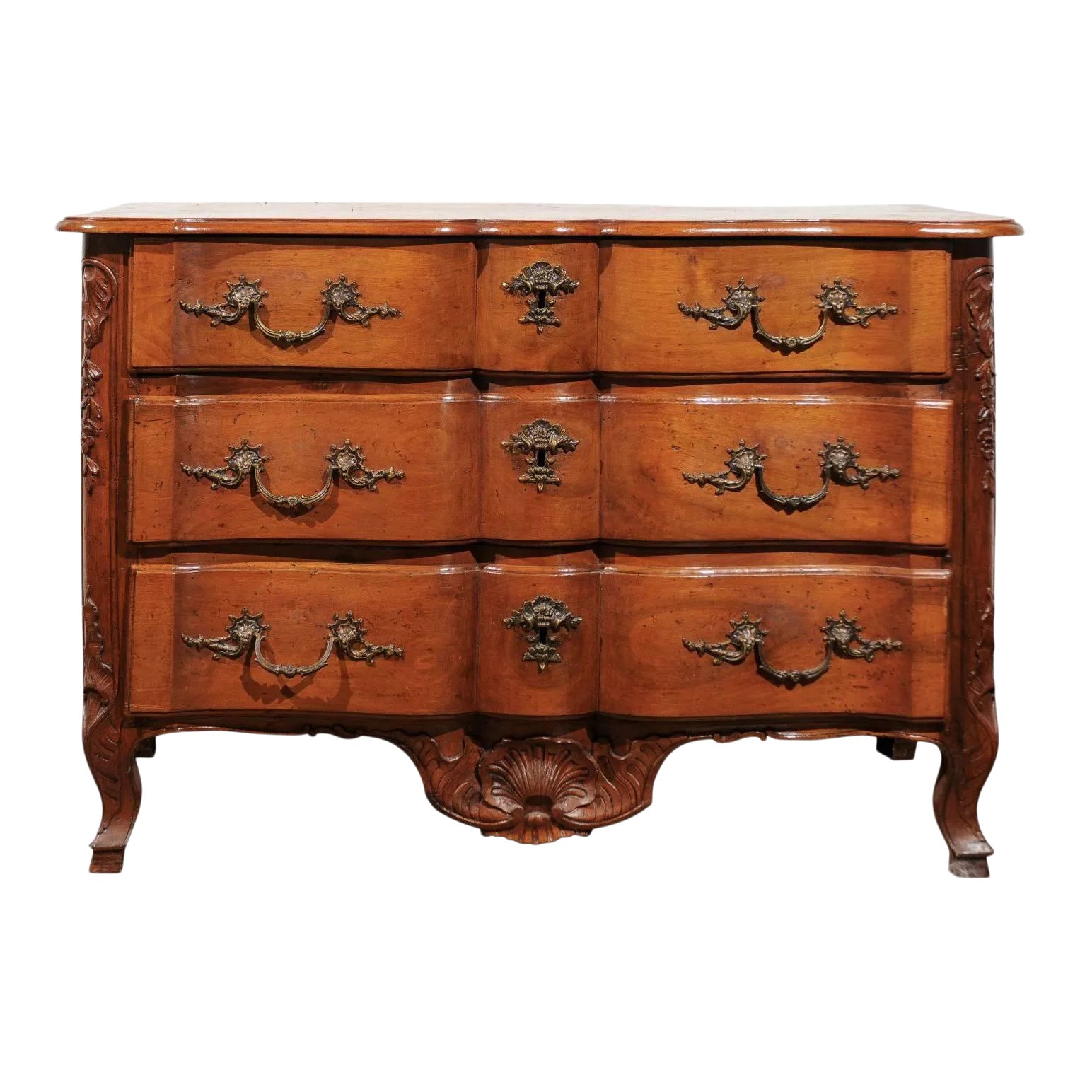 1720s French Regency Walnut Commode | Chairish