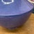 Long Neck Purple Ceramic Vase with Wide Bottom & Blue Hues For Sale In New York - Image 6 of 10
