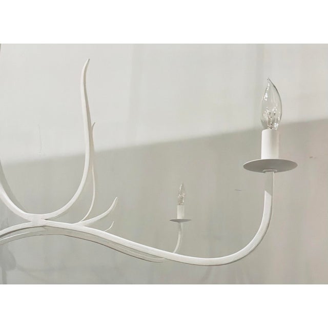 2020s Currey & Company Modern White Metal Passion Chandelier For Sale - Image 5 of 6