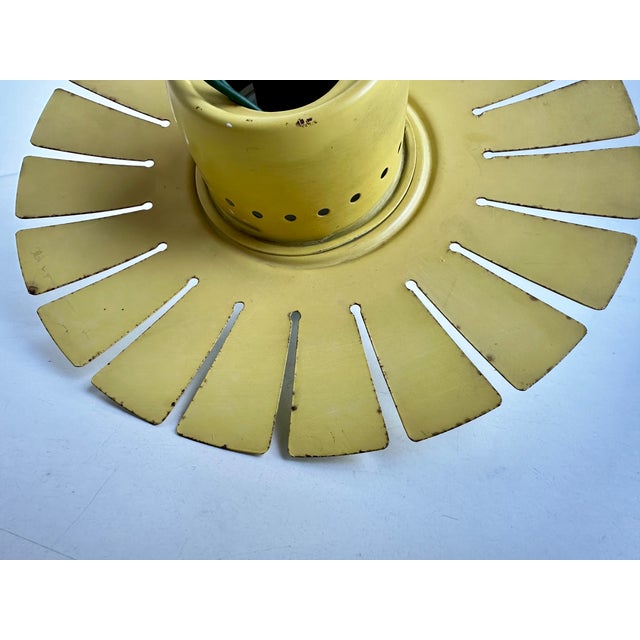 Mid-Century Modern Sunburst Opal Ceiling Lamp, Italy, 1950s For Sale - Image 12 of 18