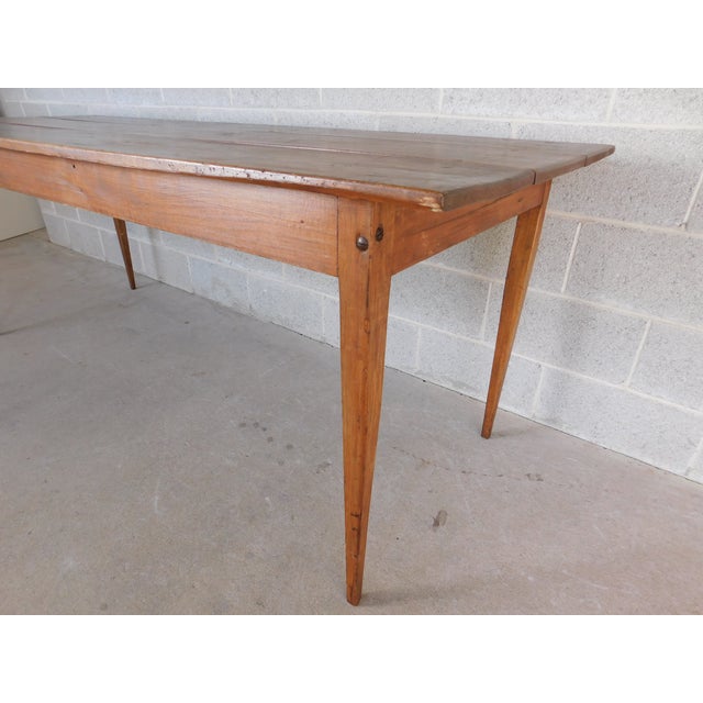 Farmhouse Antique Shaker Farmhouse Style Dining Table 82.5"w For Sale - Image 3 of 15