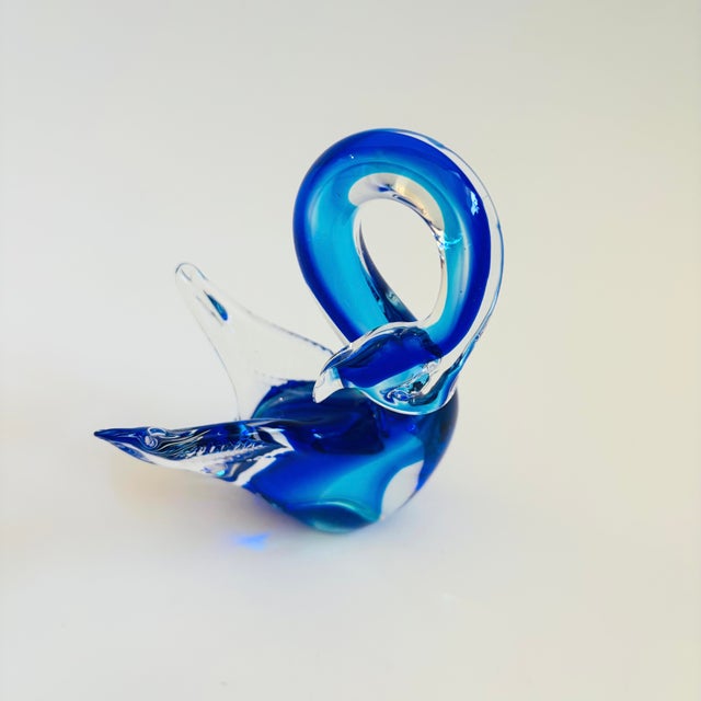 Murano Rubelli Va Murano Art Glass Swan For Sale - Image 4 of 9