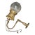 Antique Gilt Bronze Welsbach Gas Light/ Lamp Fixture/ Sconce& Oc White Bracket For Sale