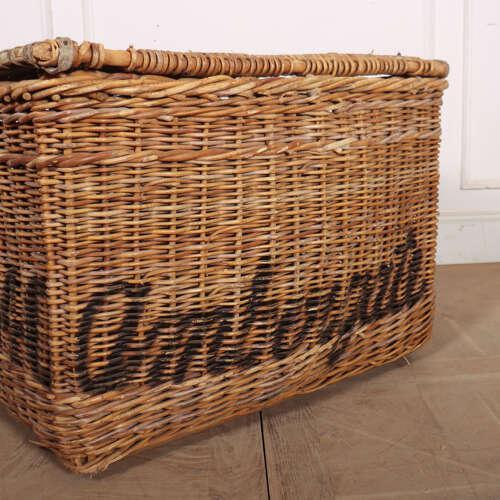 English Wicker Log Basket, 1890s For Sale - Image 6 of 9