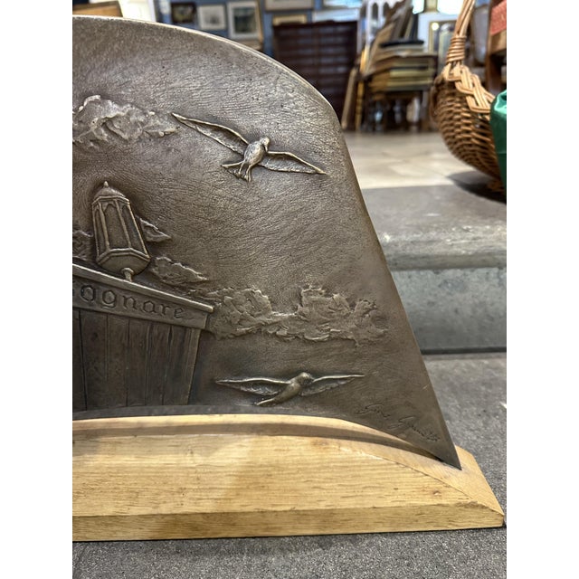 Wood Columbus' Sail Bronze Sculpture by Gino Giannetti For Sale - Image 7 of 9