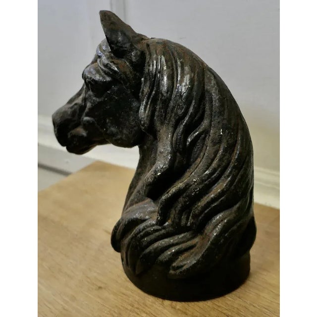 Vintage Cast Iron Half Horse Head For Sale - Image 3 of 7