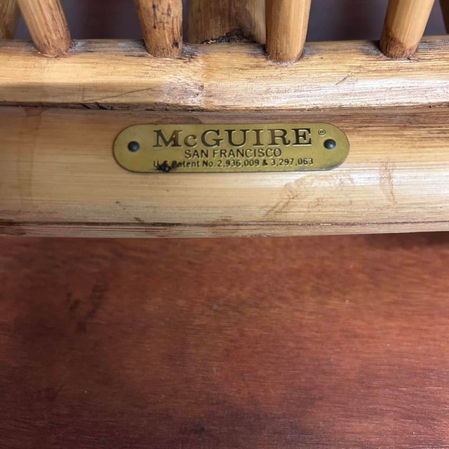 McGuire Vintage Dining Set - Square Table and Four Chairs For Sale - Image 12 of 12