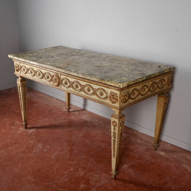 Louis XIV Console Table or Writing Desk in Lacquered Wood with Scagliola Top, 17th Century For Sale - Image 18 of 18