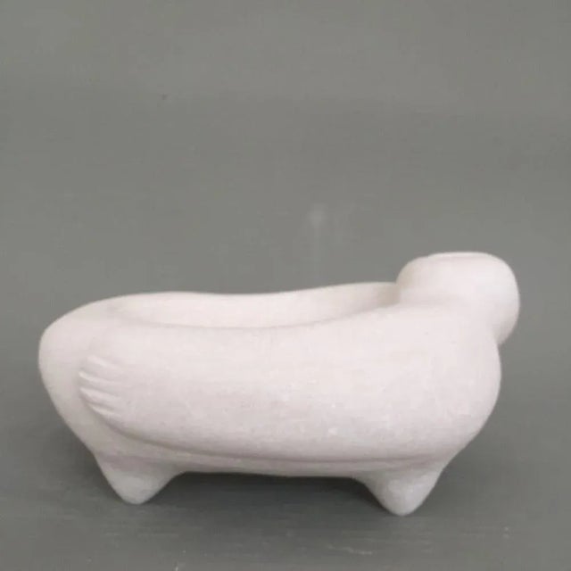 Contemporary Lying Figure Hand Carved Marble Sculpture by Tom Von Kaenel For Sale - Image 3 of 6