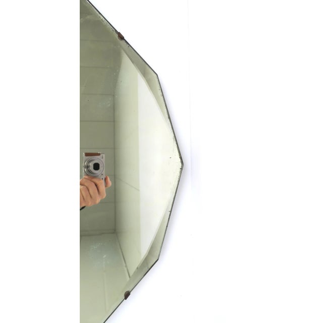 Silver Round Wall Mirror Hollywood Regency Style, Circa 1940s For Sale - Image 8 of 11