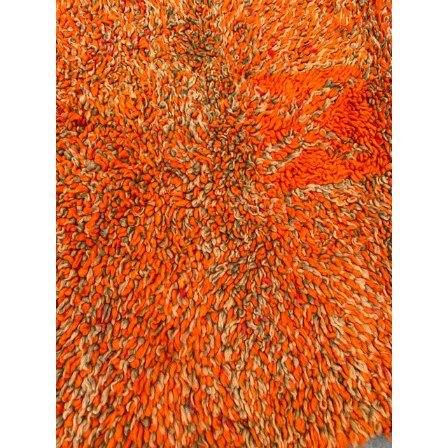 1990s Small Moroccan Orange Rug - 2'8" X 3'7" Ft For Sale In Cleveland - Image 6 of 9