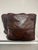 Vintage Distressed Leather Square Accent Throw Pillow Covers (Set of 2) 20"x20" For Sale In Saint Louis - Image 6 of 13