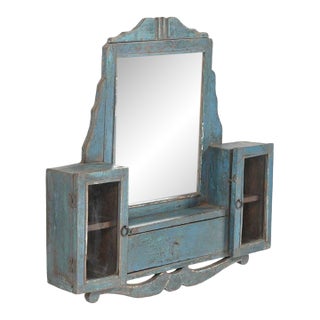Vintage Indian Painted Hanging Mirror For Sale