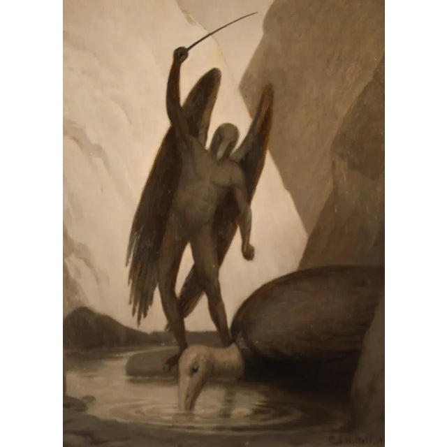 Charles Jacob Hittell - Native American Legends -#2 Original Oil Painting 1911 Biography Charles Hittell was known for his...