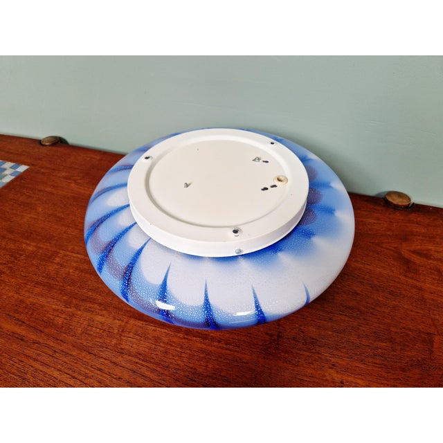 Blue and White Murano Glass Ceiling Light, Italy, 1970s For Sale - Image 14 of 16