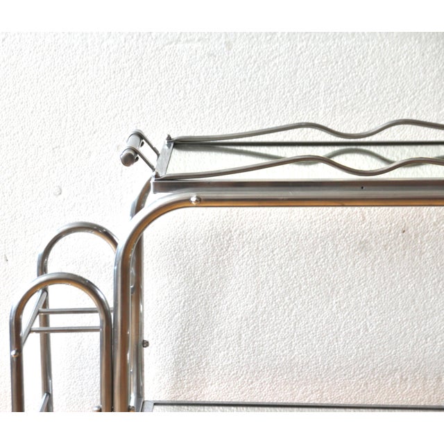 Art Deco French Bar Trolley, 1940s For Sale - Image 10 of 12