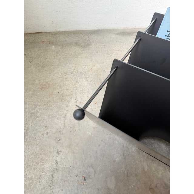 Vintage Magazine Rack in Metal, 1980 For Sale - Image 17 of 18