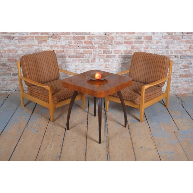 Mid-Century Beech Armchairs attributed to Jitona Soběslav, Czech. 1960s, Set of 2 For Sale - Image 9 of 18