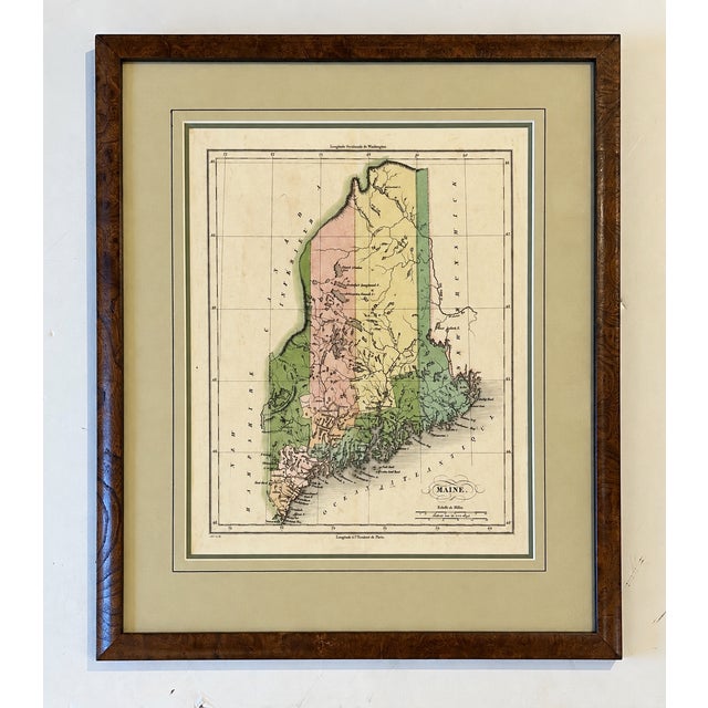 Maine, Original Map by Finley, Circa 1824 For Sale - Image 4 of 4