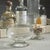 Tuscan 2-Piece Set Handmade Etched Condiment Glass Footed Bowls, Small For Sale - Image 4 of 6