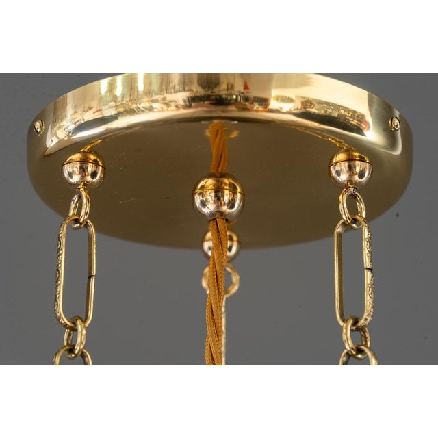 Art Deco Chandeliers with Glass Sticks, Vienna, 1920s, Set of 2 For Sale - Image 11 of 18