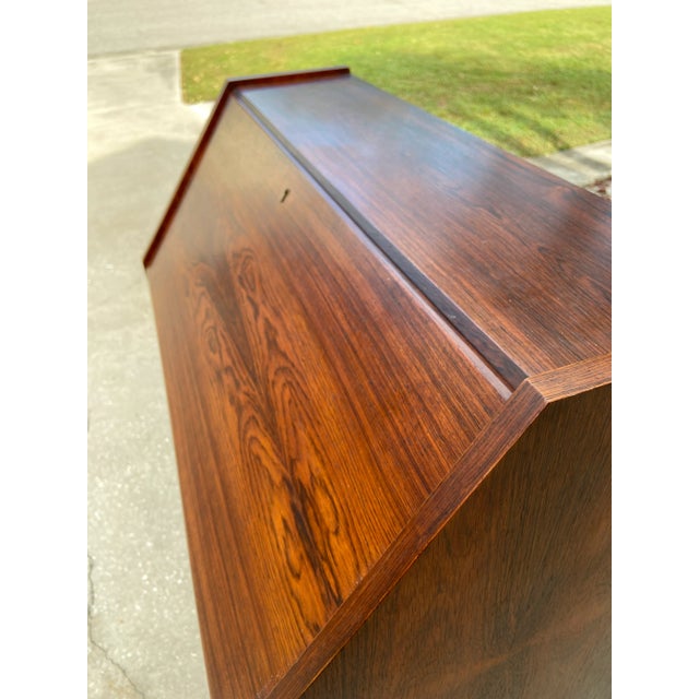 Rosewood Secretary Desk | Attributed to Arne Wahl Iversen For Sale - Image 11 of 13