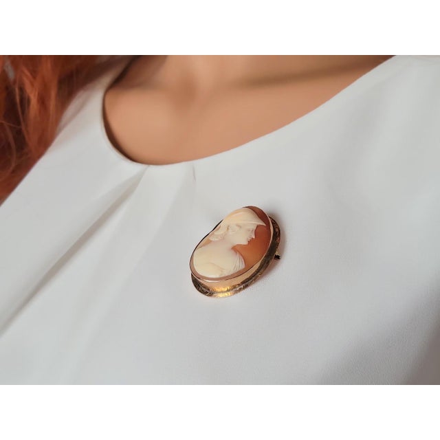 Fabulous carved Victorian brooch made around the late 1800s. The execution of the shell is amazing, and the relief helps...