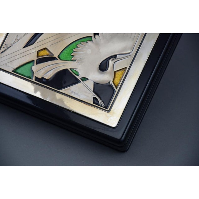 Italian Art Nouveau Style Decorative Silver Jewelry Box, 1980s For Sale - Image 10 of 14