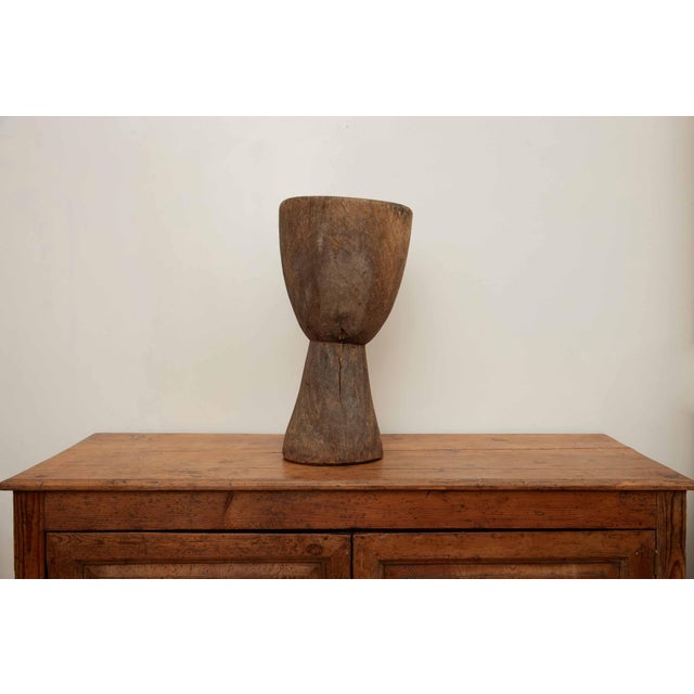 Large 19th Century European Wood Mortar For Sale - Image 4 of 8