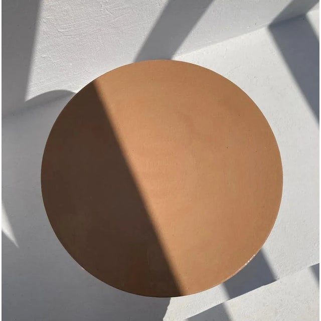Contemporary Terracotta Union Side Table by Lea Ginac For Sale - Image 3 of 8