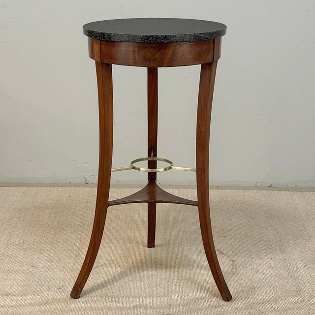 French Directoire Mahogany Black Marble Guéridon ~ End Table For Sale In Dallas - Image 6 of 18