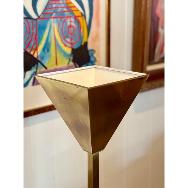 A Sculptural Post Modern Floor Lamp, Circa 1980s, Often Attributed to Frederick Cooper Though Unmarked. For Sale In Houston - Image 6 of 10