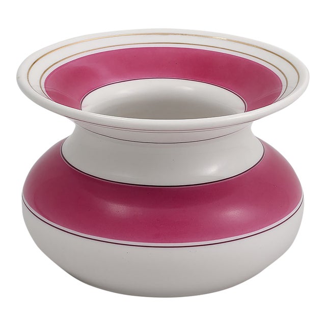 Victorian Porcelain Boudoir Cuspidor / Catch-All — Rose & Gold, England c.1880–1910 For Sale