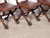 Late 19th Century Antique Set of 8 Late Victorian Empire Leather Claw Foot X-Base Chairs For Sale - Image 5 of 18