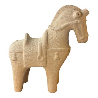 Vintage Mid Century Bitossi Horse Sculpture by Aldo Londi, Italy For Sale