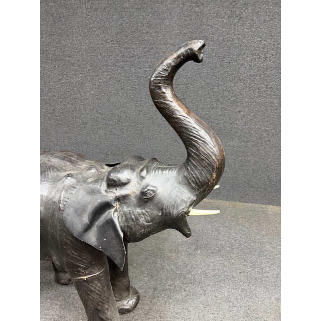 Animal Skin Vintage Fao Schwarz Life-Size Baby Elephant Sculpture, Mid-Century For Sale - Image 7 of 10