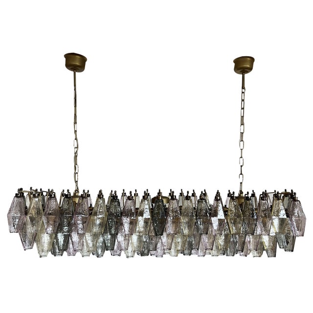 Murano Poliedri Chandelier by Carlo Scarpa, 1990 For Sale