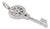 18ct White Gold Diamond Key Pendant 0.41ct 4.59g For Sale