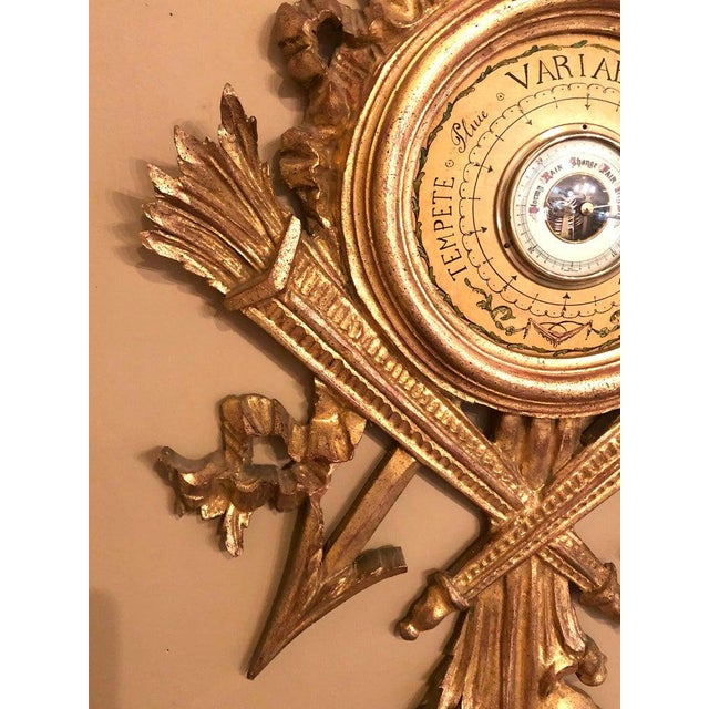 Giltwood Carved Italian Barometer Decorative Wall Hanging Chairish