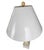 Pair of Natural Light Co. White Wooden Obelisk Table Lamps With Cream Ball Accents and Shades For Sale - Image 9 of 10