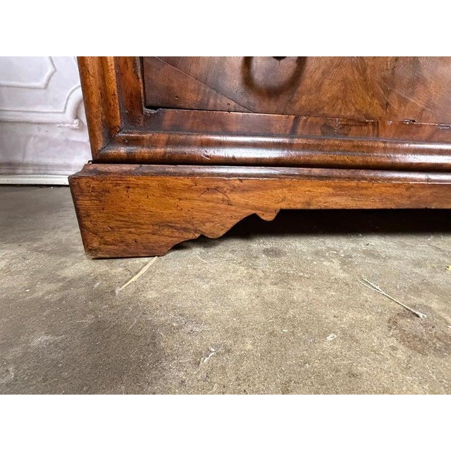 Antique French Louis Philippe Burl Walnut Commode-Marble Top For Sale - Image 13 of 15