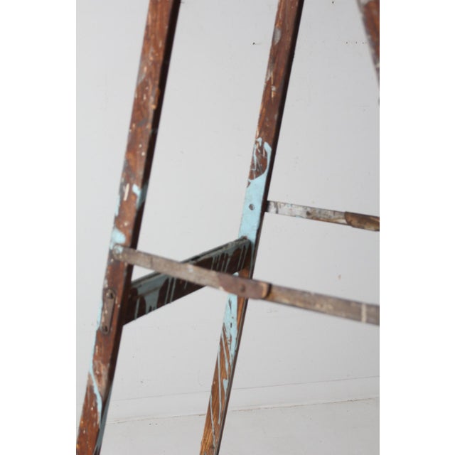 Vintage Wooden Painter's Ladder 6.5 Ft For Sale - Image 12 of 12