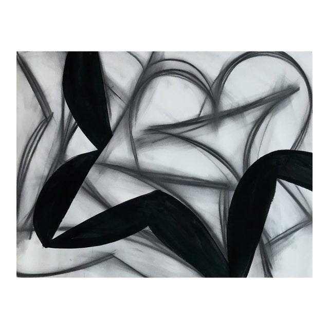 Contemporary Abstract Charcoal and Gouache on Arches Paper "16j6a-2016" by Alain Clément For Sale