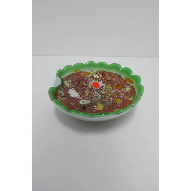 Italian Murano Bright Green Art Glass Bowl For Sale - Image 4 of 10