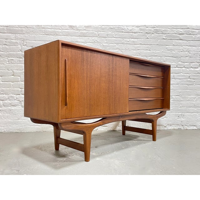 Mid-Century Modern Mid Century Modern Styled Handmade Sculptural Credenza / Media Stand / Sideboard For Sale - Image 3 of 13