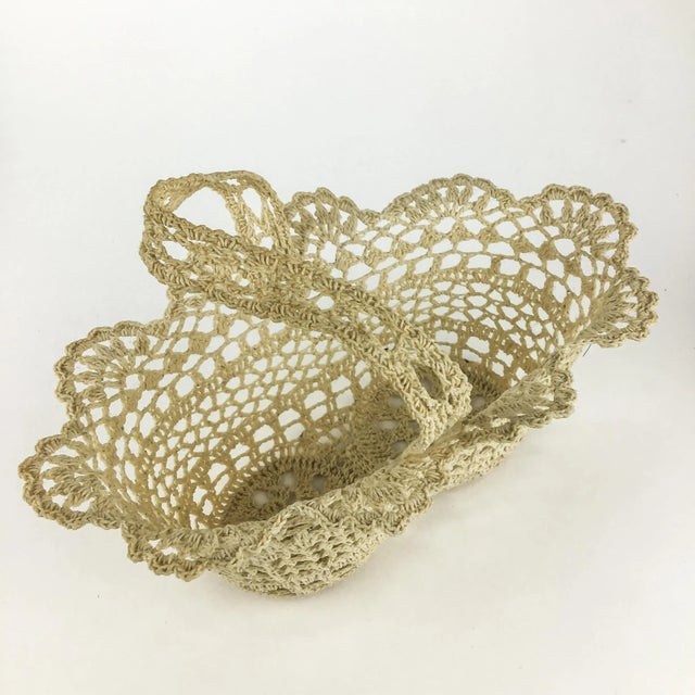 Vintage Artisan Hand Woven Stacking Baskets Miniature Set of 3 For Sale In Portland, ME - Image 6 of 11