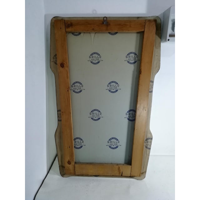 Vintage Decorated and Enameled Mirror, Italy, 1950s For Sale - Image 9 of 12